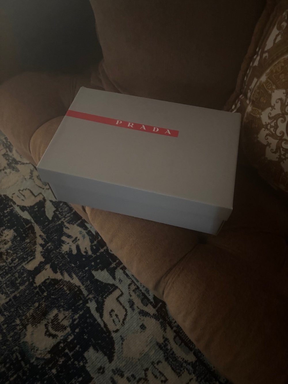 Prada Red and Gray Men's Sneakers - Picture 6 of 7